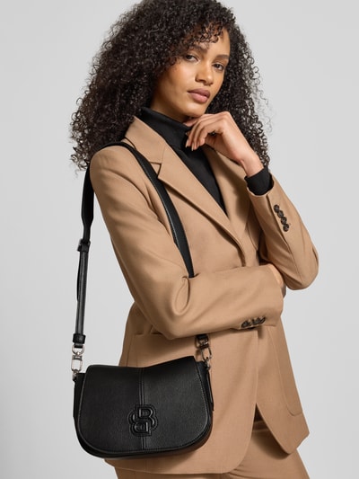 BOSS Henkeltasche mit Logo-Applikation Modell 'ANETT NEW SADDLE' Black 1