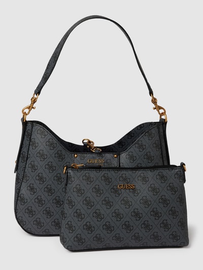 Guess Hobo Bag mit Allover-Logo-Muster Modell 'BRENTON' Black 2