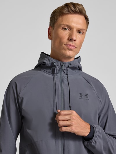 Under Armour Regular fit windbreaker met logoprint Antraciet - 3