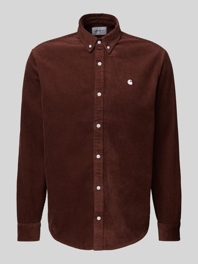 Carhartt Work In Progress Regular Fit Freizeithemd mit Button-Down-Kragen Modell 'MADISON' Mittelbraun 1