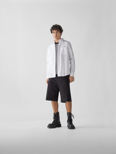 Marni Freizeithemd mit Label-Print Weiß 1