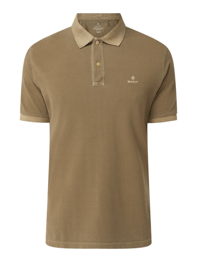 Gant Poloshirt mit Label-Stitching Khaki 2