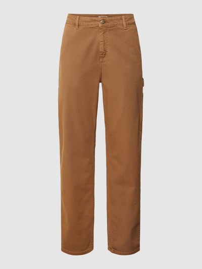 Carhartt Work In Progress Straight fit jeans met knoop- en ritssluiting Cognac - 2