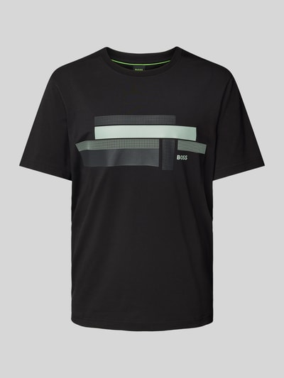 BOSS Green T-Shirt mit Label-Print Black 2