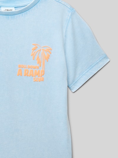 s.Oliver RED LABEL Regular Fit T-Shirt aus reiner Baumwolle Rauchblau 2