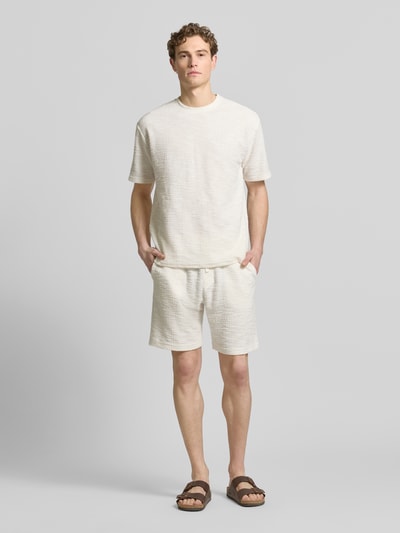 MCNEAL T-Shirt mit Strukturmuster und Rundhalsausschnitt Ecru 1