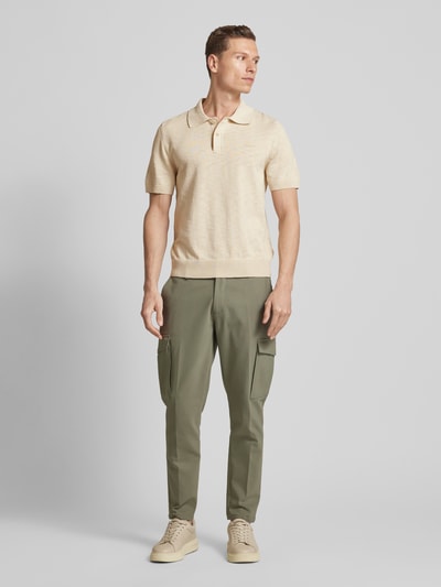 Gant Poloshirt in unifarbenem Design Sand 1