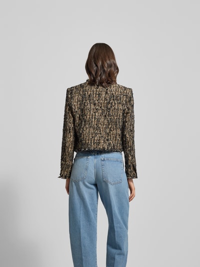 Iro Kurzblazer mit Ausfransungen Senf 5