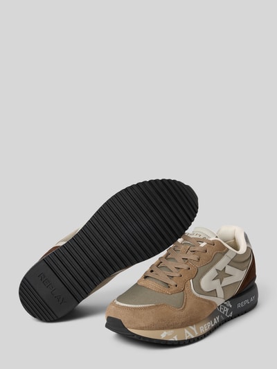 Replay Sneakers met labeldetails, model 'FIBER M VANISH' Taupe - 4