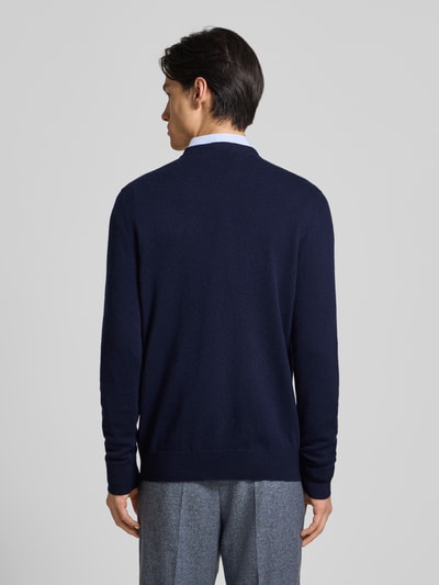 Christian Berg Men Strickpullover aus Wolle-Kaschmir-Mix mit V-Ausschnitt Marine 5