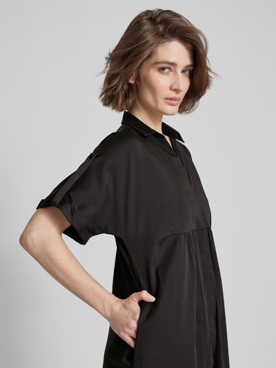 Milano Italy Midi-jurk in laagjeslook Zwart - 3