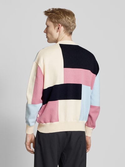 BLKVIS Gebreide pullover met labelstitching, model 'LOGO PATCHWORK' Offwhite - 5
