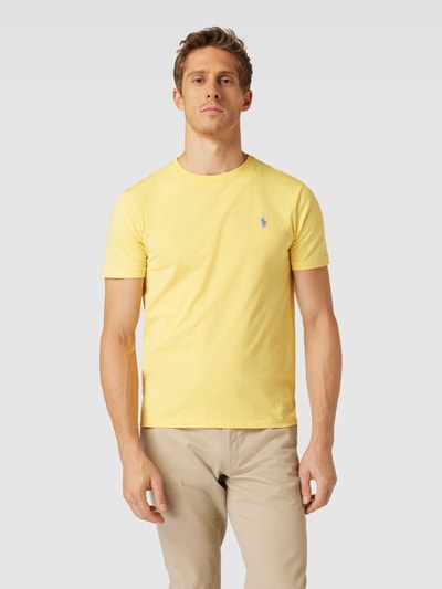 Polo Ralph Lauren T-shirt z wyhaftowanym logo Żółty 4