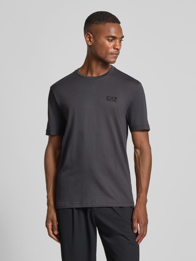 EA7 Emporio Armani T-shirt met labelprint Middengrijs - 4