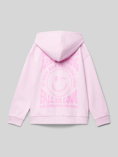 Tom Tailor Comfort fit hoodie met motiefprint aan de achterkant Roze - 3