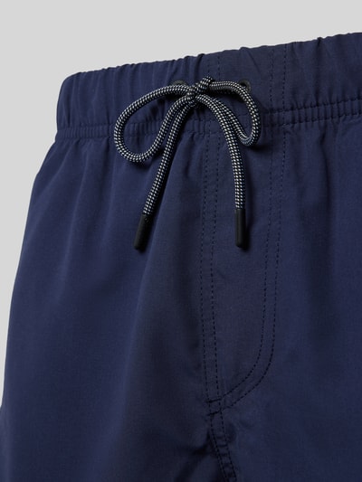 Shiwi Badehose mit Label-Patch Modell 'Mike' Dunkelblau 2
