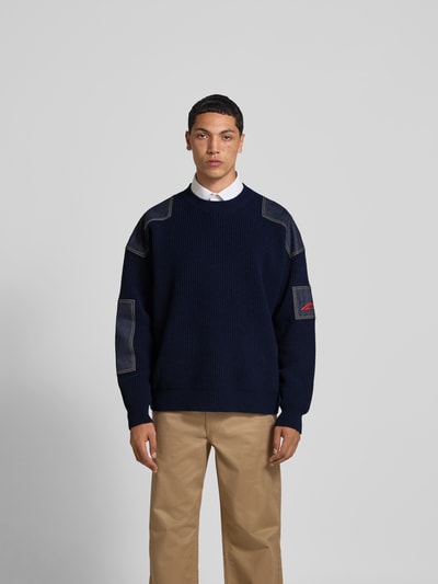 Dsquared2 Sweatshirt mit gerippten Abschlüssen Dunkelblau 4