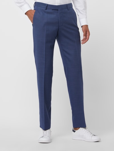 Baldessarini Slim fit pantalon van scheerwol, model 'Massa' Blauw - 4