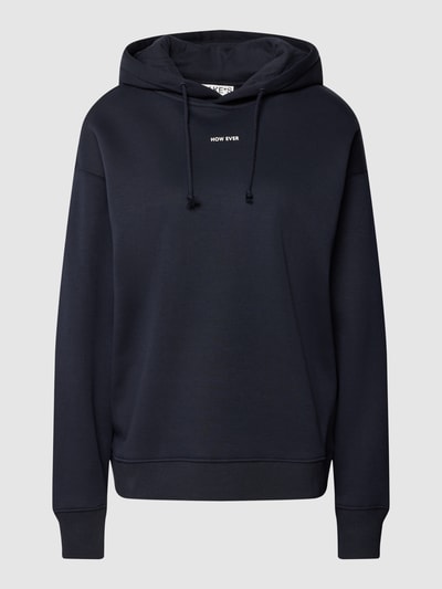 Jake*s Casual Hoodie in effen design Donkerblauw - 2