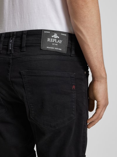 Replay Tapered Fit Jeansshorts mit Eingrifftaschen Modell 'RBJ.901' Black 3