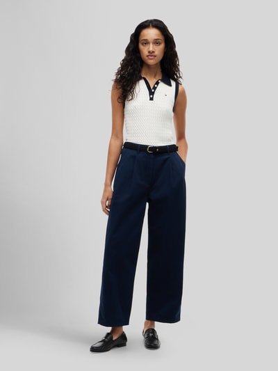 Tommy Hilfiger Wide leg kort chino van puur katoen Marineblauw - 1