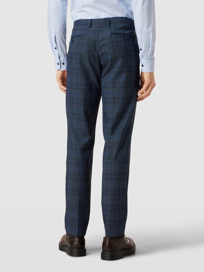 MCNEAL Slim fit pantalon met glencheck-motief Blauw - 5