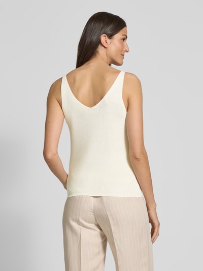 Vero Moda Regular fit tanktop in gebreide look, model 'NEWLEX' Wit - 5