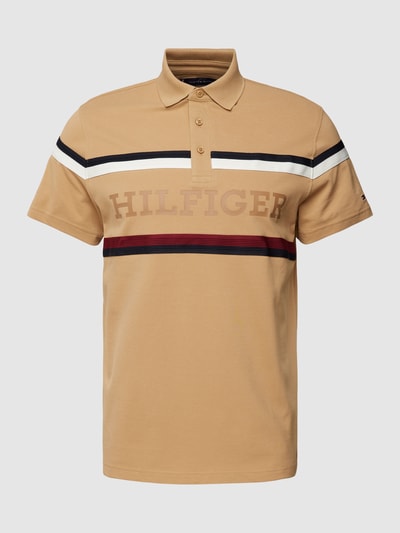 Tommy Hilfiger Regular Fit Poloshirt aus Baumwolle mit Label-Detail Camel 2