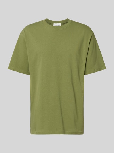 Produktfoto, Relaxed Fit T-Shirt aus Bio-Baumwoll-Mix Modell 'MAARKOS' von Armedangels, oliwkowy, krótki rękaw, gładka faktura, jersey