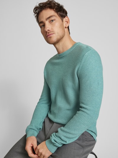 MCNEAL Strickpullover mit Strukturmuster Aqua Melange 3