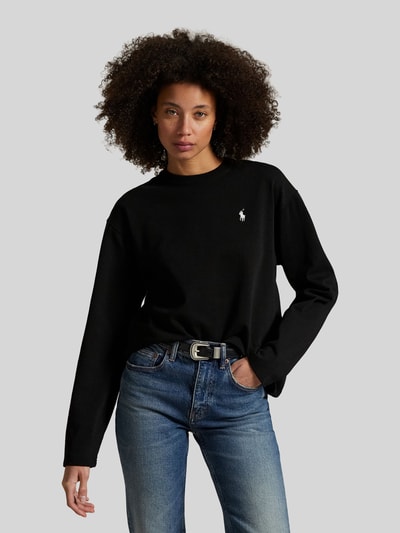 Polo Ralph Lauren Relaxed Fit Langarmshirts aus reiner Baumwolle Black 4