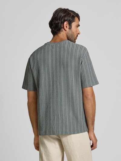 MCNEAL T-shirt met geribde ronde hals Petrol - 5