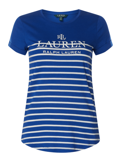 Lauren Ralph Lauren T-shirt z mieszanki bawełny i modalu model ‘Hailly’ Niebieski 1