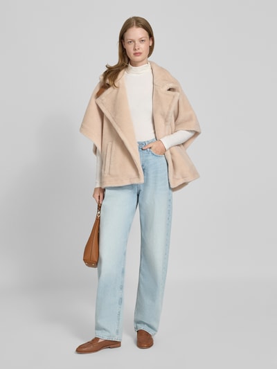 Marella Kurtka o kroju oversized ze sztucznego futra model ‘GESSO’ Piaskowy 1