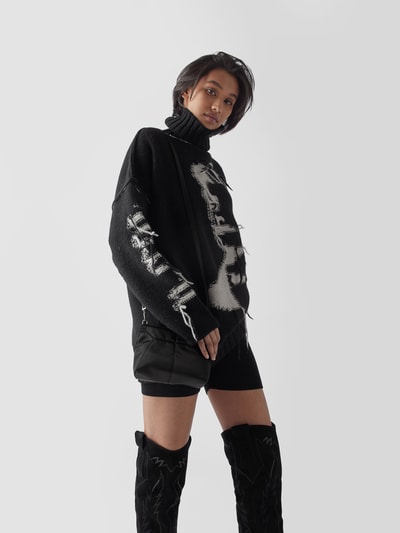 Rick Owens Crossbody Bag mit Stepp-Optik Schwarz 1