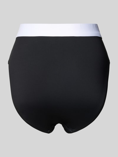 Lauren Ralph Lauren High Waist Bikini-Hose mit Logo-Stitching Modell 'BEL AIR' Black 3