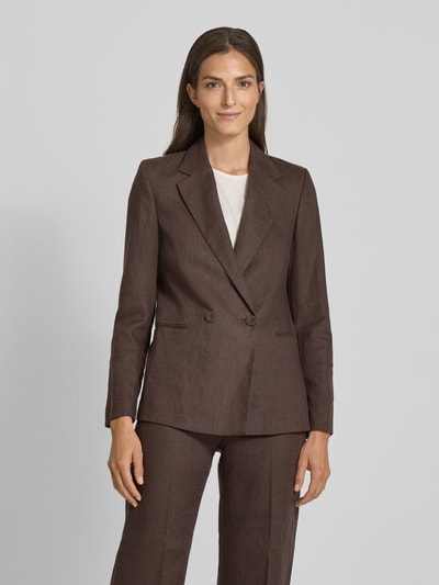 Mango Blazer mit Reverskragen Modell 'TEMPOLI' Dunkelbraun 4