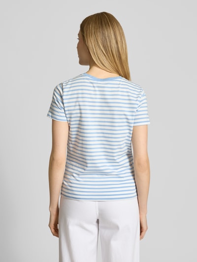 Tom Tailor Denim Boxy Fit T-Shirt mit Streifenmuster Hellblau 5
