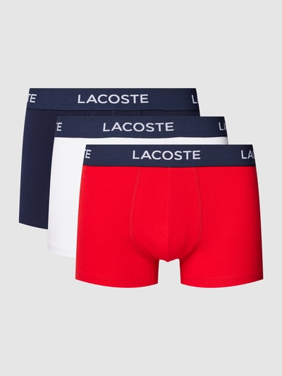 Lacoste Trunks mit elastischem Logo-Bund im 3er-Pack Weiss 1