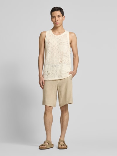 Les Deux Stricktanktop mit Rundhalsausschnitt Modell 'Huxi' Offwhite 1