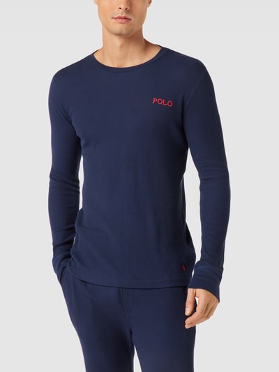 Polo Ralph Lauren Underwear Longsleeve mit Strukturmuster Modell 'WAFFLE' Marine 4