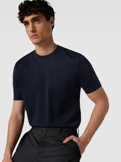 Windsor T-shirt in effen design, model 'Floro' Marineblauw - 3