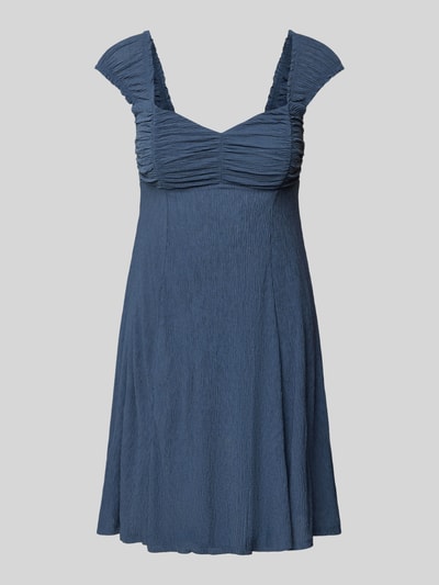 Only Getailleerde mini-jurk met plooien, model 'HELDA' Jeansblauw - 2