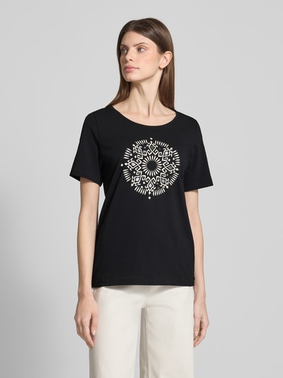 s.Oliver RED LABEL Regular Fit T-Shirt aus Baumwoll-Mix BLACK 4