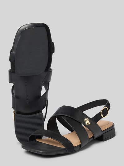 Tommy Hilfiger Leren sandalen met TH-monogram Zwart - 4