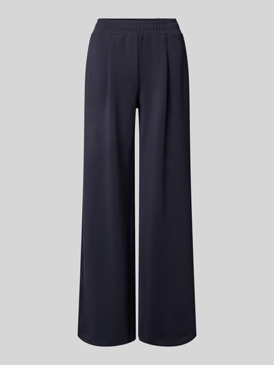 Produktfoto, Straight Fit Sweatpants mit elastischem Bund von Christian Berg Woman, dunkelblau, Sweat-Optik, glatte Struktur, Eingrifftaschen