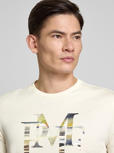 PME Legend T-Shirt mit Label-Print Offwhite 3