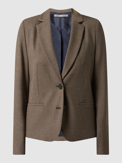 Jake*s Collection Blazer met pied-de-poule-dessin  Donkerbruin - 2