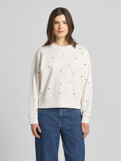 Tom Tailor Denim Regular Fit Sweatshirt aus reiner Baumwolle Weiss 4