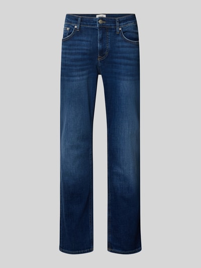 Produktfoto, Straight Fit Jeans im 5-Pocket-Design Modell 'Mitch' von JOOP! aus blauem Baumwoll-Mix, sichtbare Struktur, für Herren